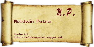 Moldván Petra névjegykártya