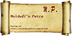 Moldván Petra névjegykártya